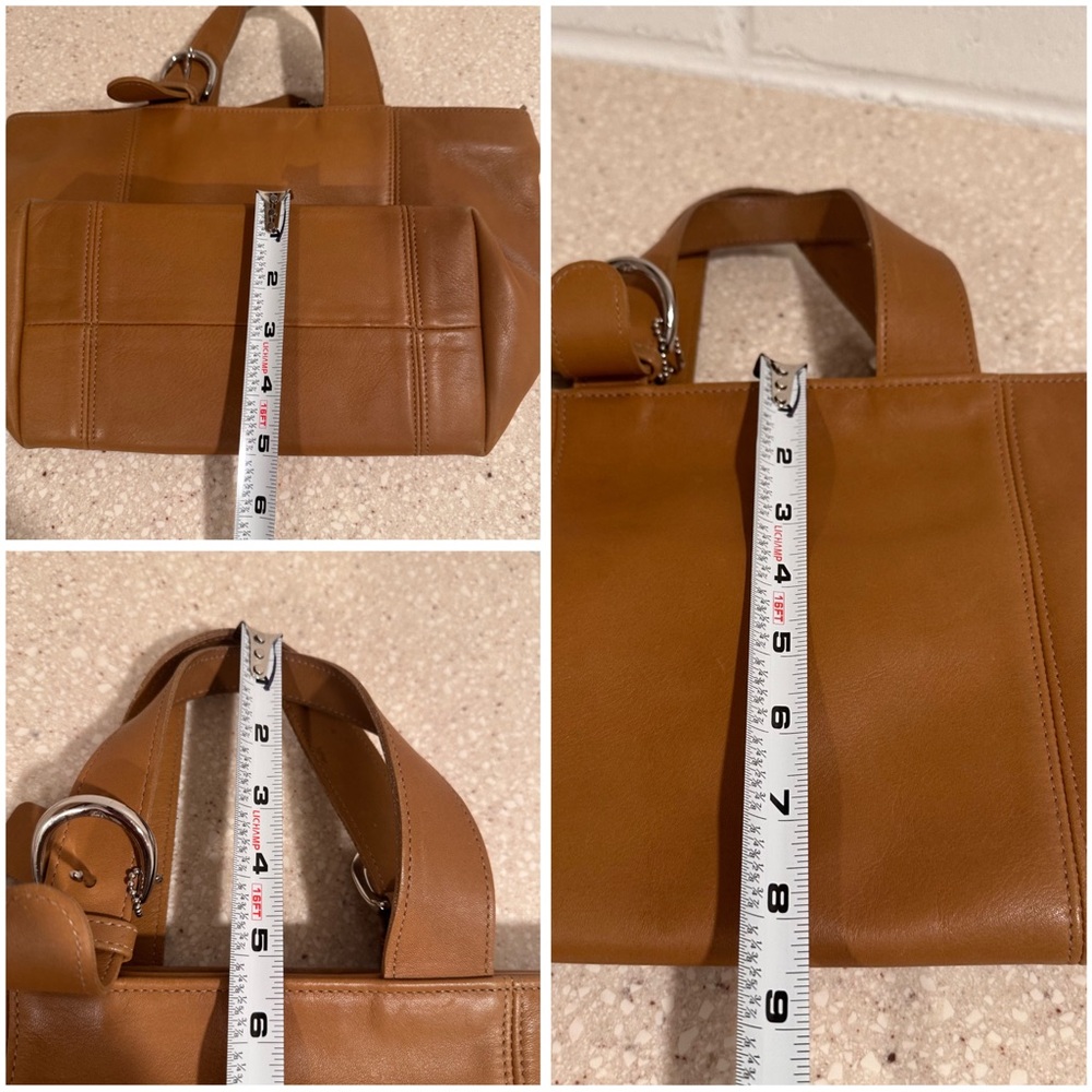 Vintage Coach Waverly Mini Tote Handbag in Saddle/Tan/Buckskin/Camel EUC No.4133 - Picture 12 of 17